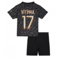 Paris Saint-Germain Vitinha Ferreira #17 Tretí Detský futbalový dres 2023-24 Krátky Rukáv (+ trenírky)